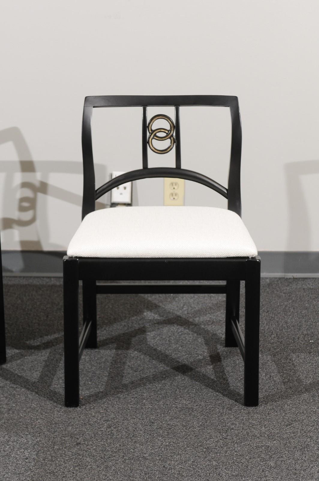Américain Ensemble chic de 8 chaises de salle à manger par Michael Taylor pour Baker Furniture, vers 1960 en vente