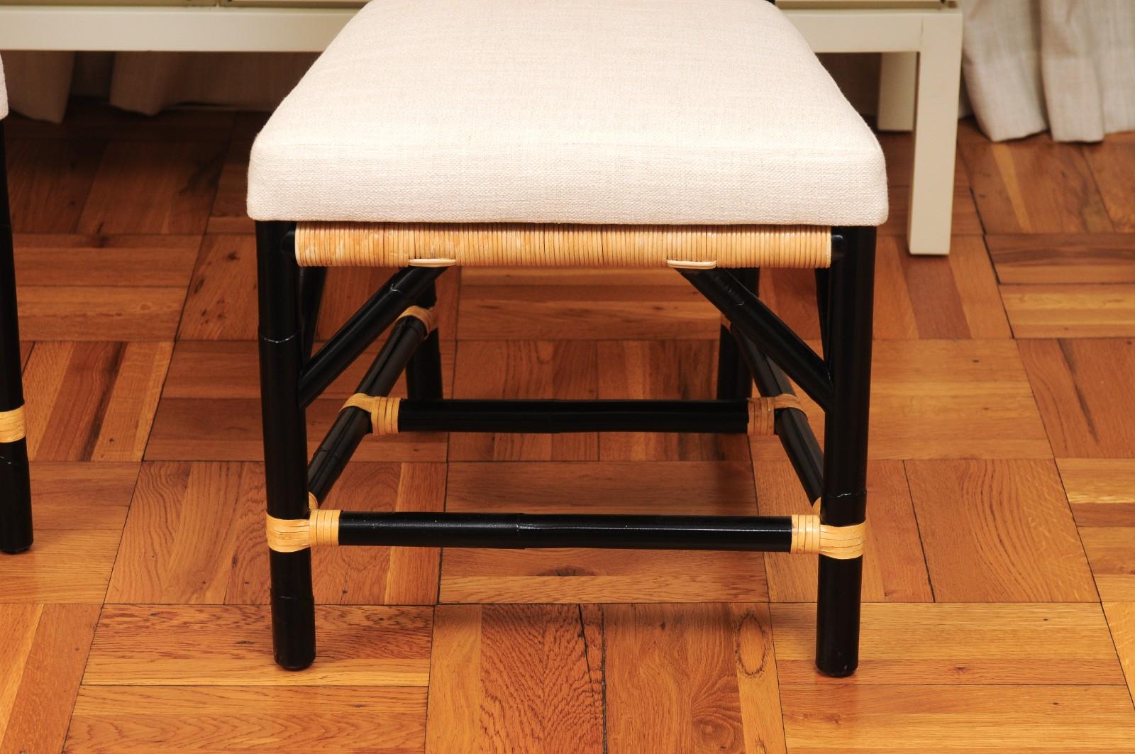 Set di 8 sedie in vimini Rattan Rush Cane di John Hutton per Donghia in vendita 1