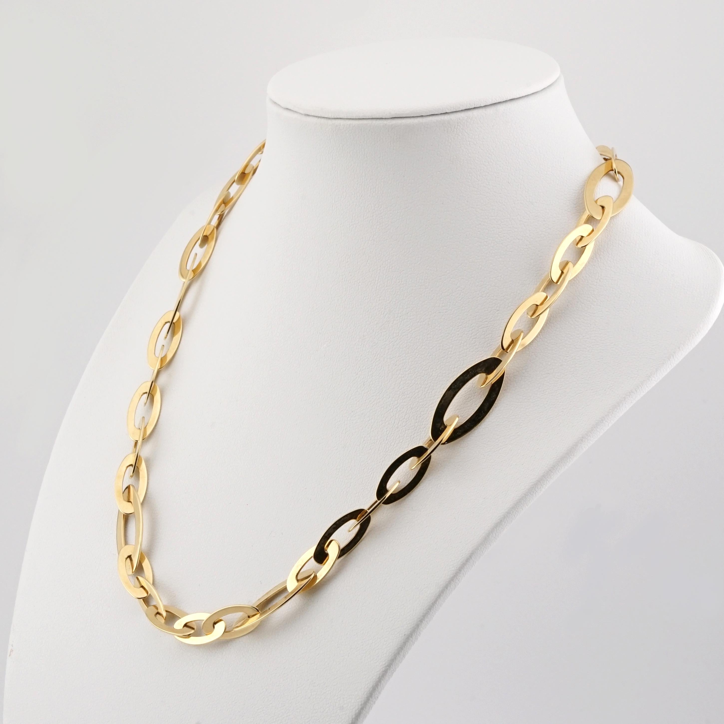 Chic & Shine Roberto Coin 18k Gelbgold Kette Halskette im Zustand „Hervorragend“ im Angebot in Chicago, IL