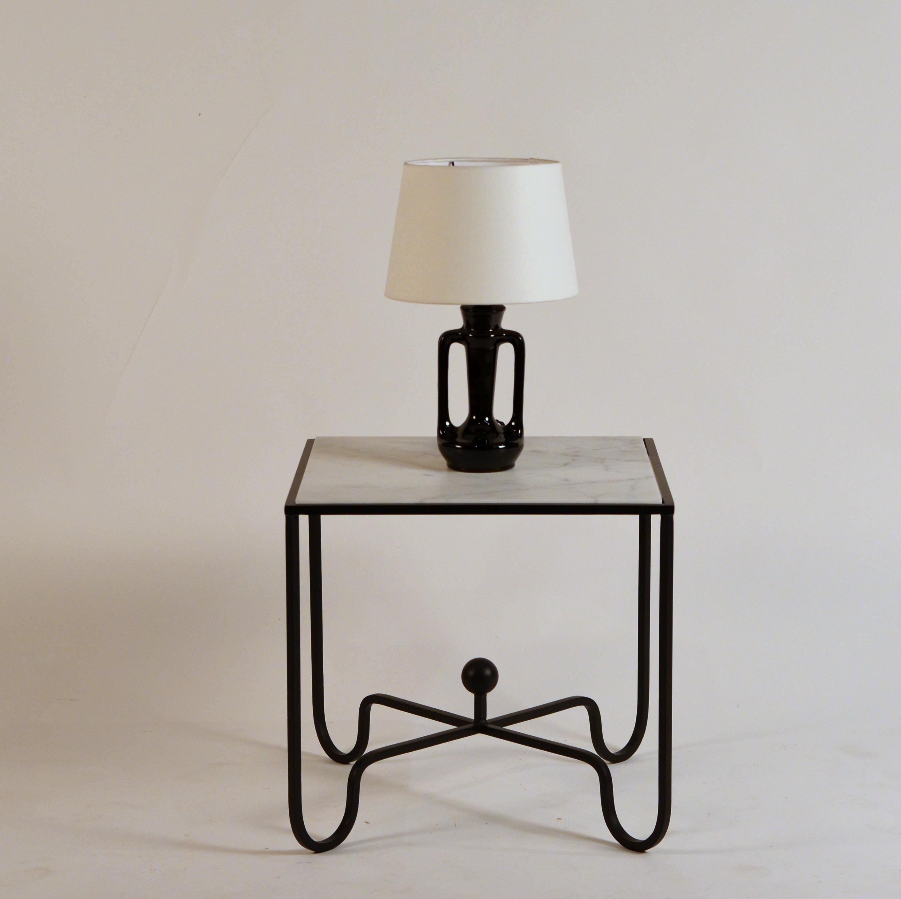 Chic Small Black Ceramic Table Lamp At 1stdibs