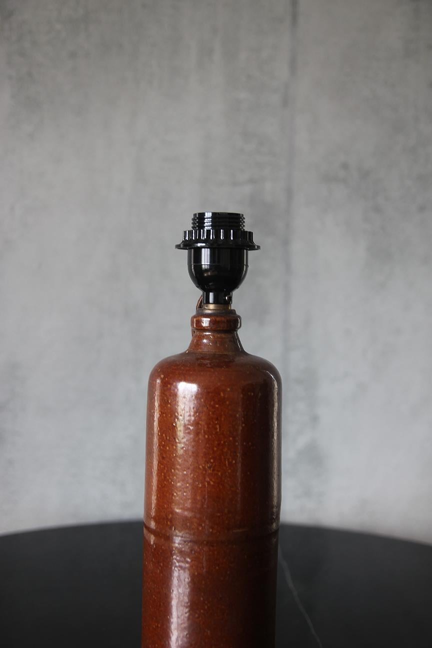 Bohemian Chic Stoneware Gin Bottle Table Lamp by Understated Design For Sale