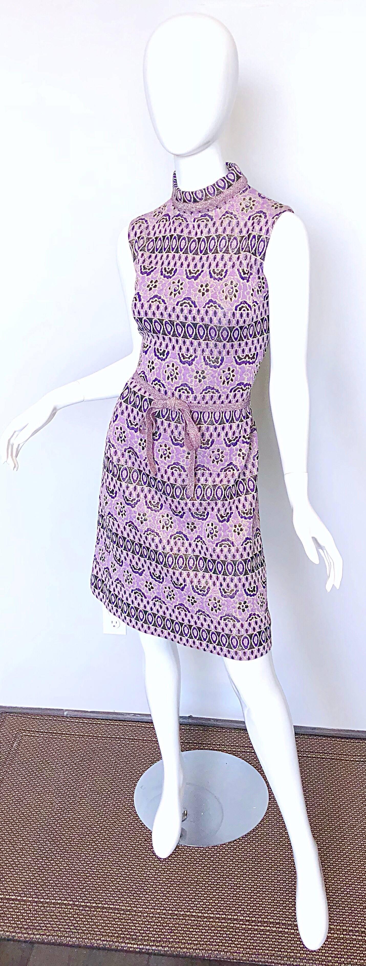 purple 60s dress