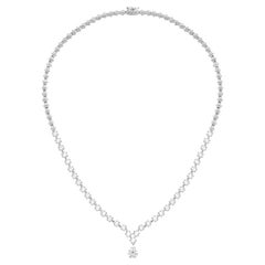 Chic Unique Diamond White 14k Gold Pendant Necklace for Her