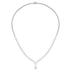  Chic Unique Diamond White 14k Gold Pendant Necklace for Her