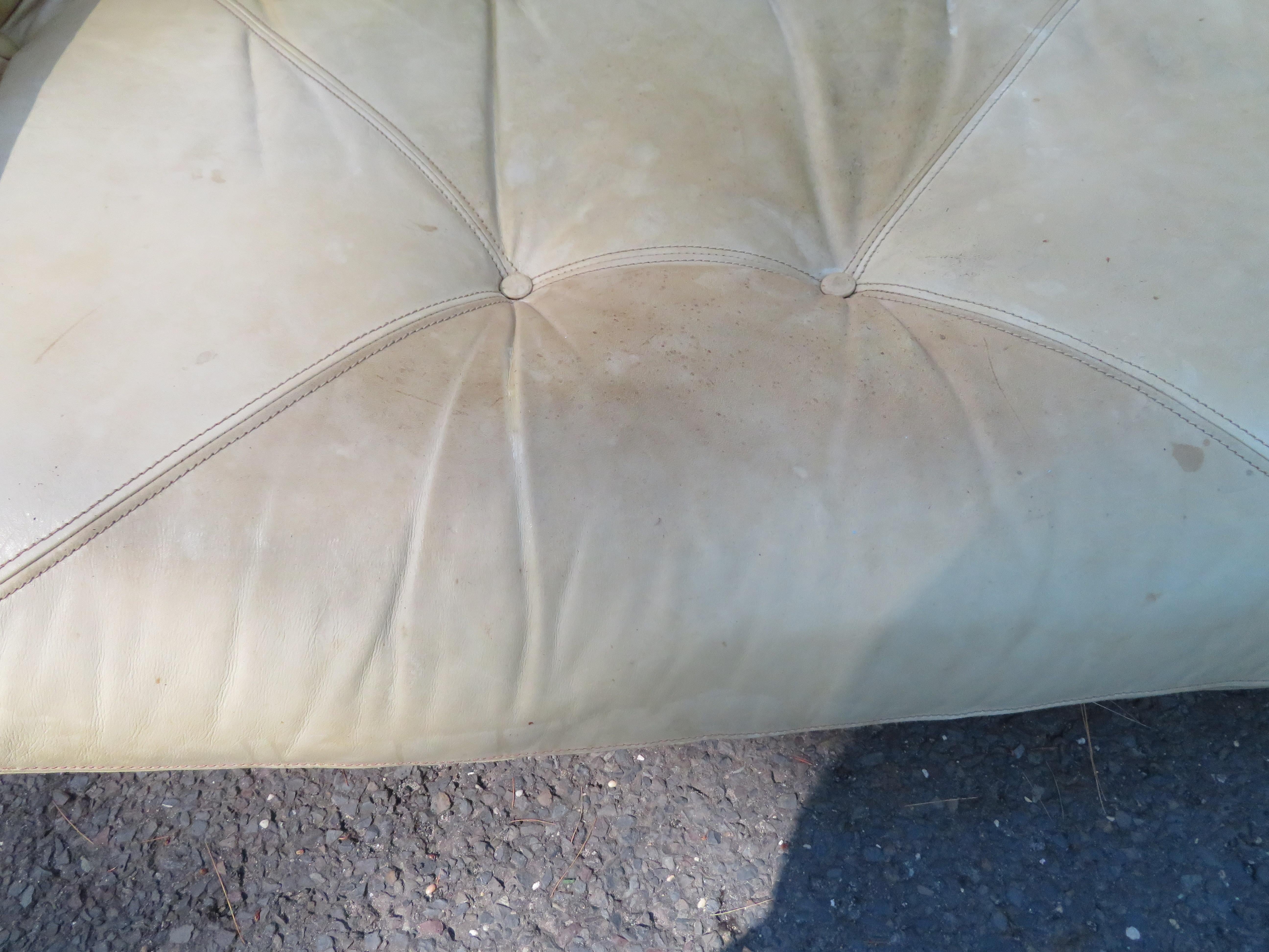 Chic Vintage Leather Jean Gillon Amazonas  Italma Brazilian Rosewood Sofa Modern 11