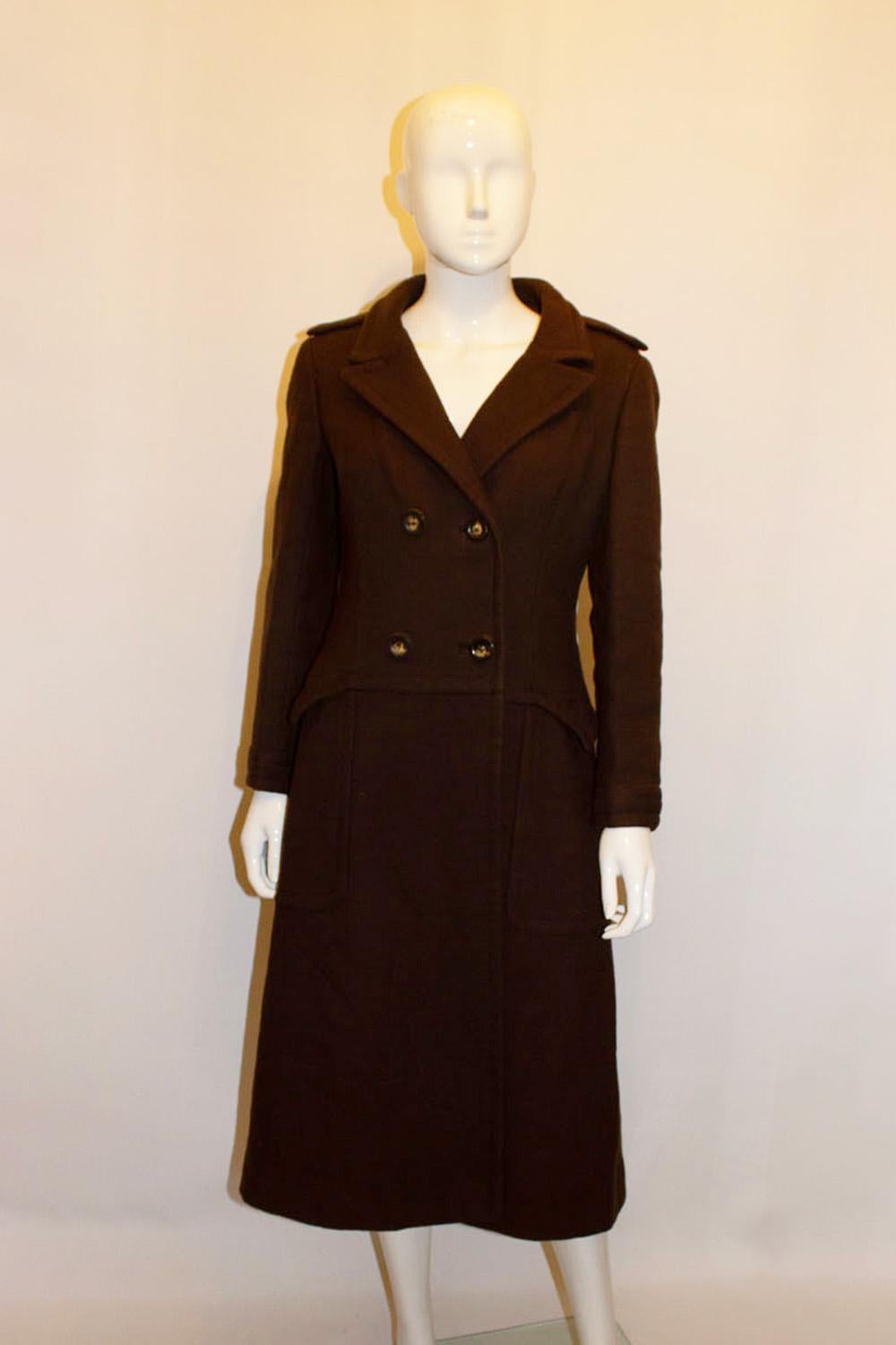 Women's or Men's Chic Vintage Louis Feraud Coat For Sale