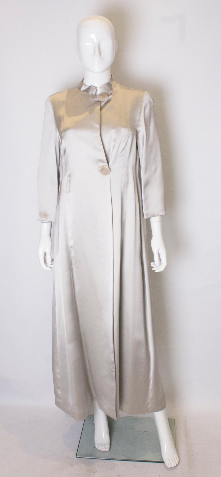 Chic Vintage Satin Evening Coat at 1stDibs satin evening coat