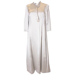 Chic Vintage Satin Evening Coat