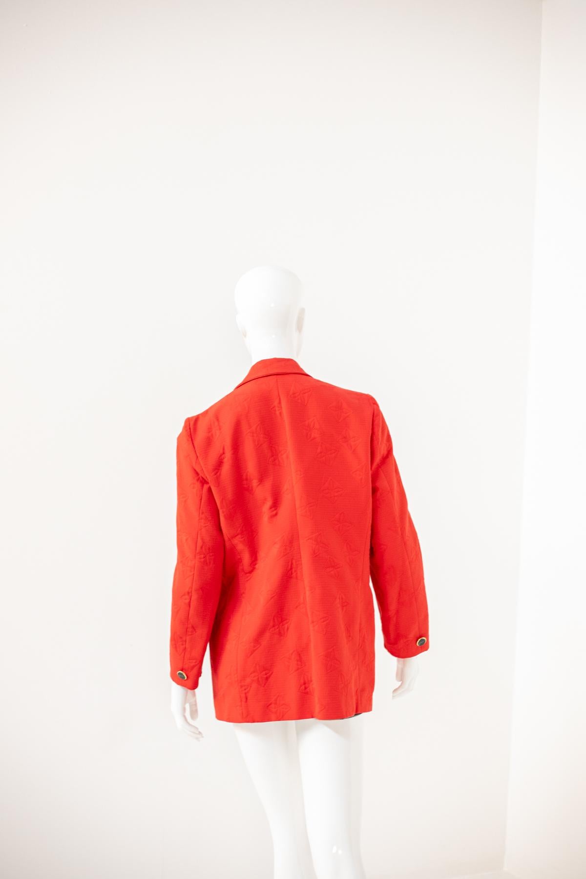 Chic Vintage Sparkly Red Blazer For Sale 4