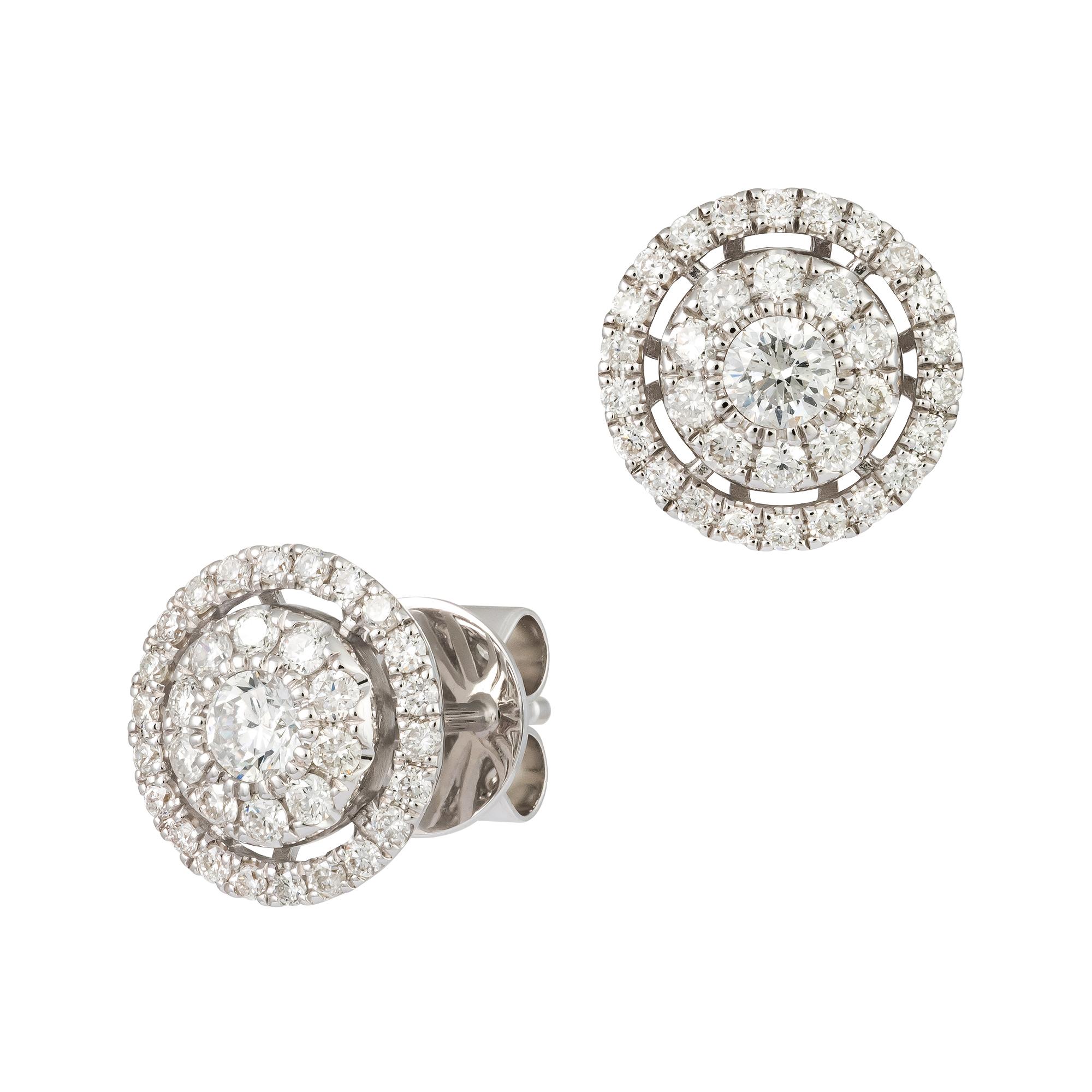 ORECCHINI Oro bianco 18 carati Diamante 0,77 carati/62 pezzi
