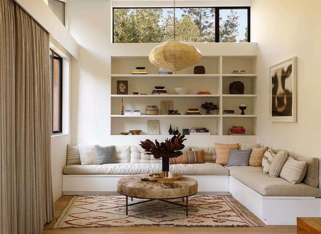 Américain Ottoman Tambour chic en cuir blanc et acier noirci de Design Frres en vente