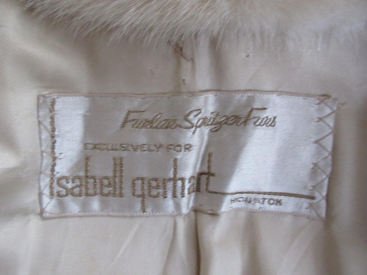 Chic White Mink Fur Coat Small 1