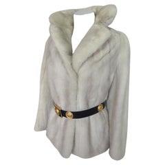 Chic White Mink Fur Jacket