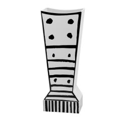 Vase en céramique CHICAGO de Roger Selden pour Post Design Collection/Memphis