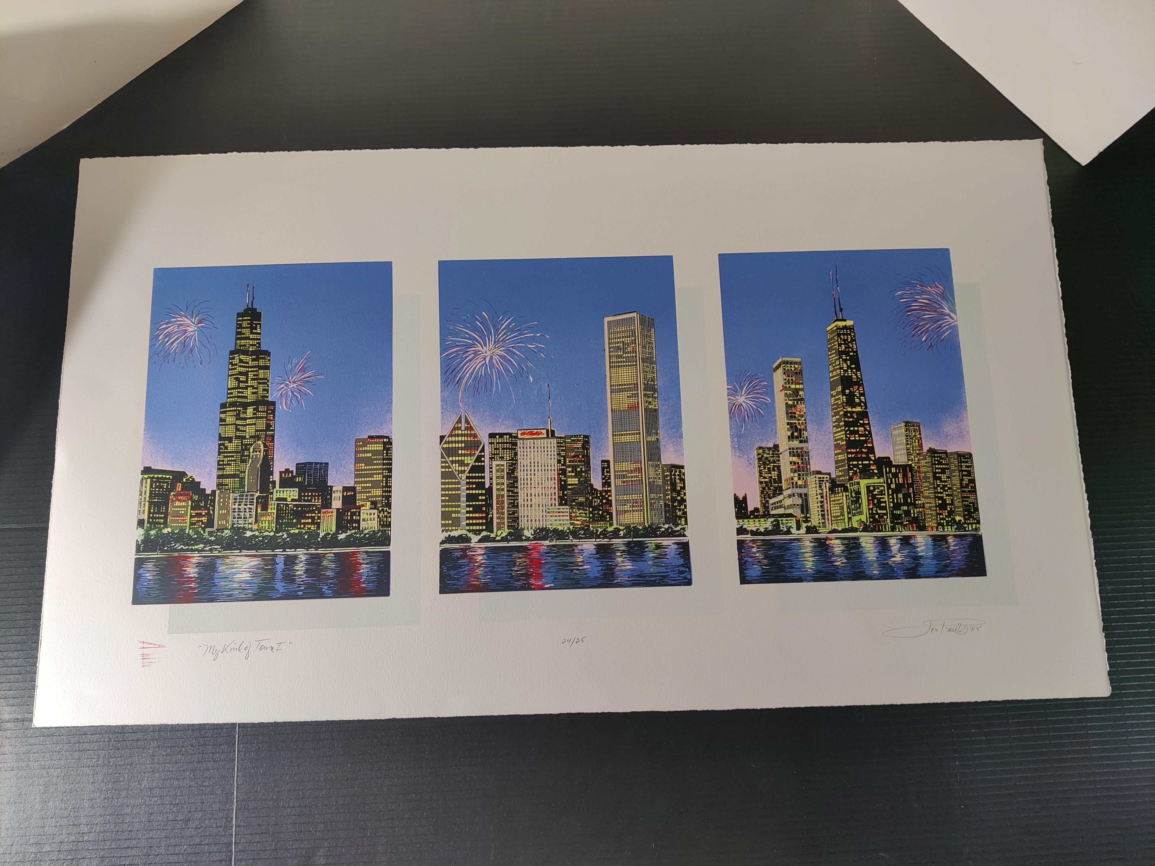 Stampa Chicago City Scape di Jon Reich 