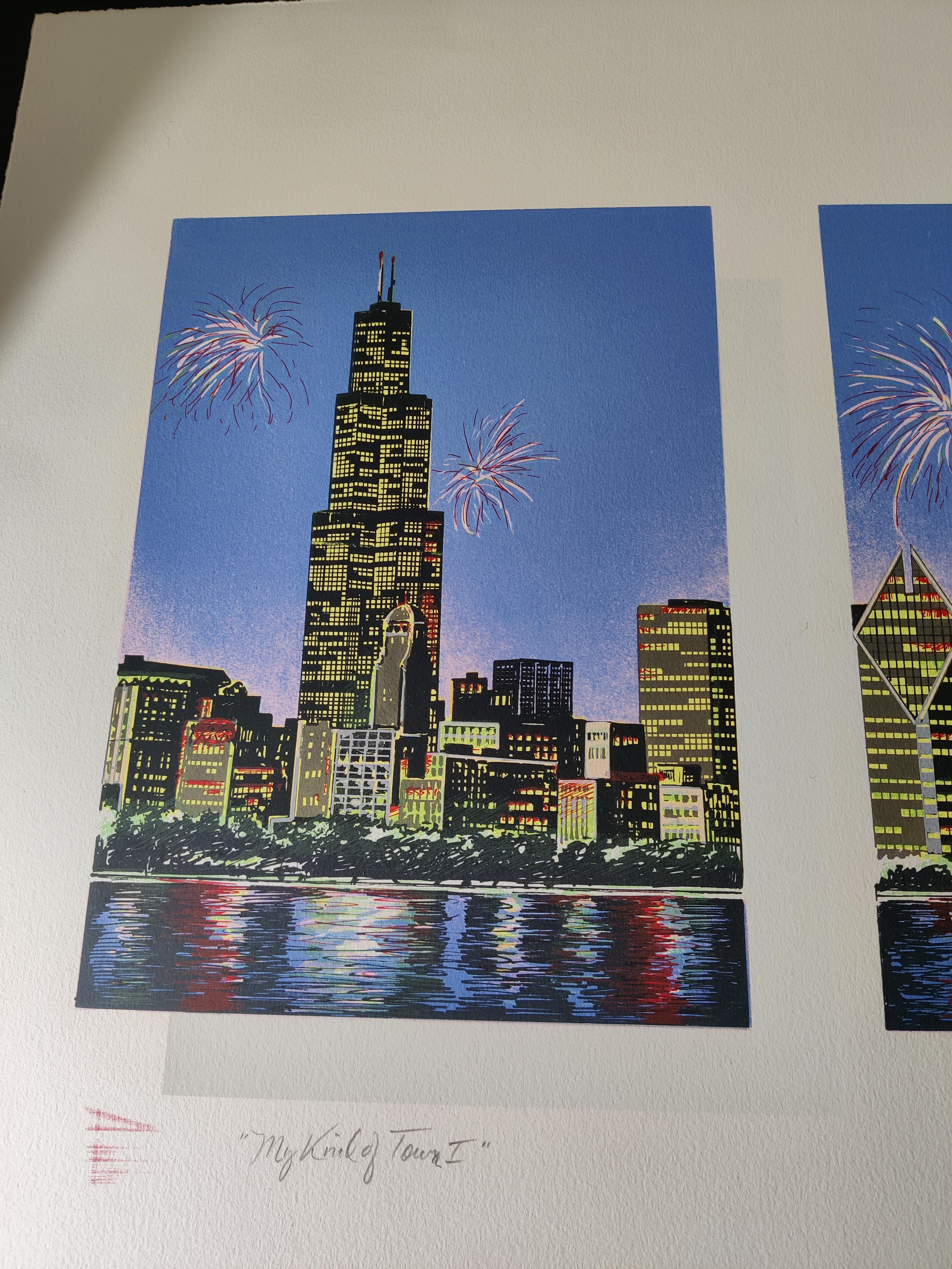 Americano Stampa Chicago City Scape di Jon Reich 