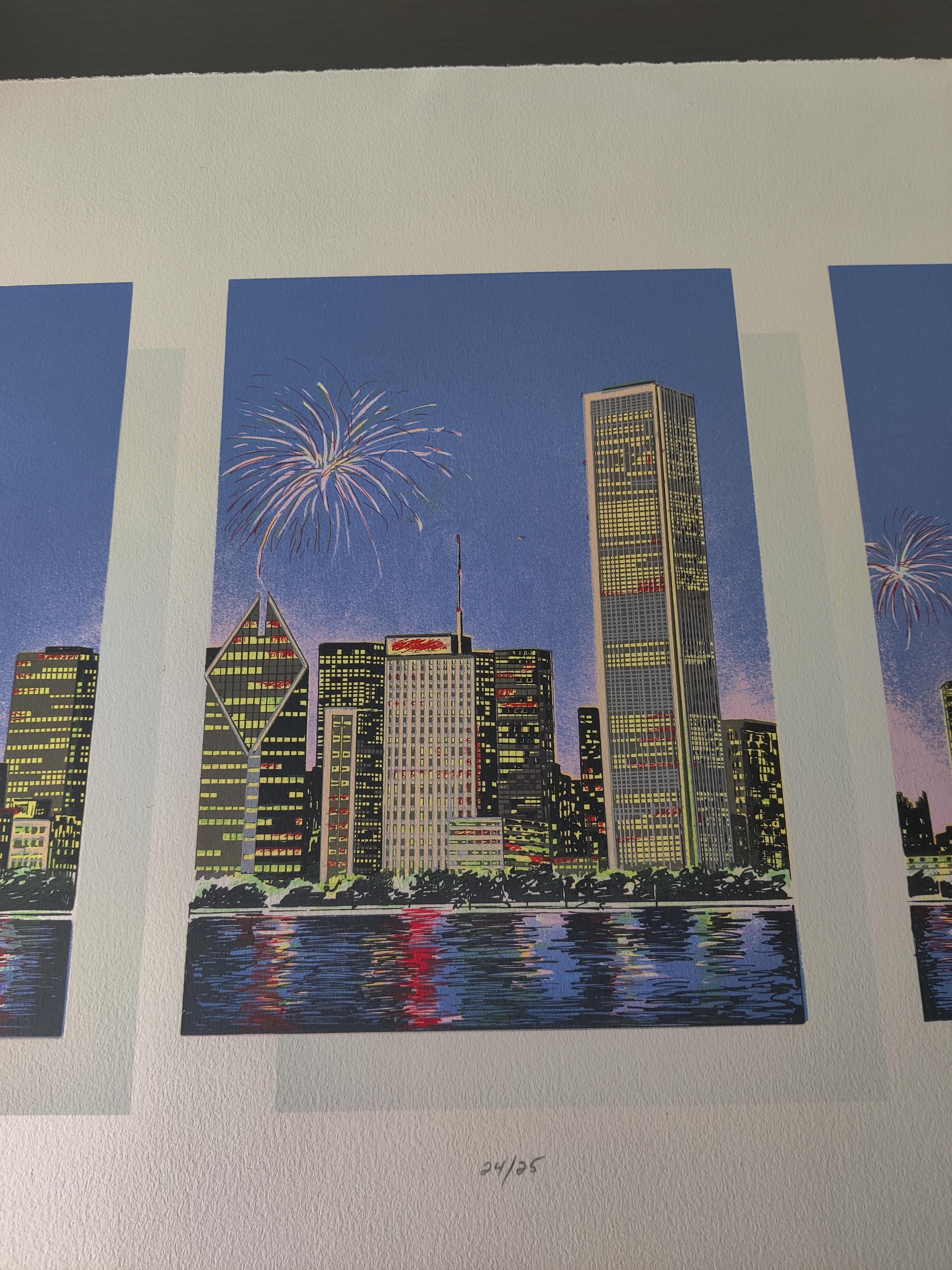Stampa Chicago City Scape di Jon Reich 