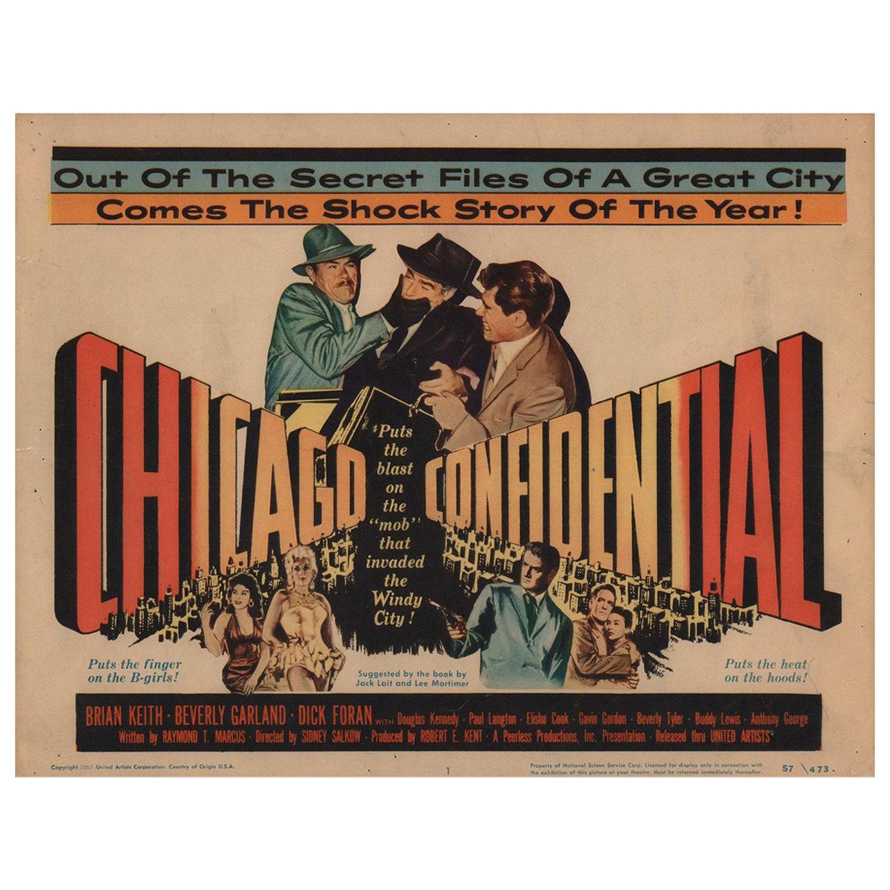 Chicago Confidential 1957 U.S. Title Card For Sale