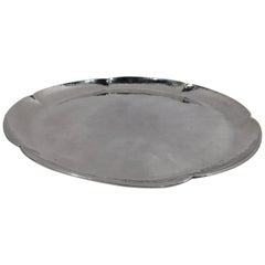 Chicago Craftsman Large Hand-Hammered Petal Tray by Novick