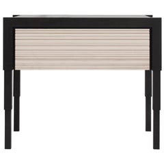 Chicago Side Case Table in Blackened Walnut & Whitewash Maple by May Furniture