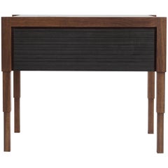 Chicago Side Case Table in Oiled Walnut & Blackened Walnut by May Furniture