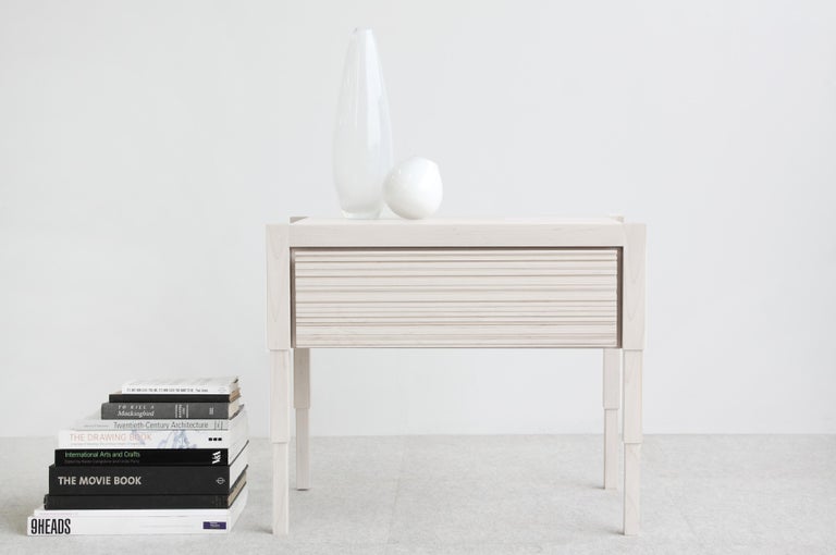 Chicago Side Case Table in Whitewash Maple by May Furniture For Sale at ...