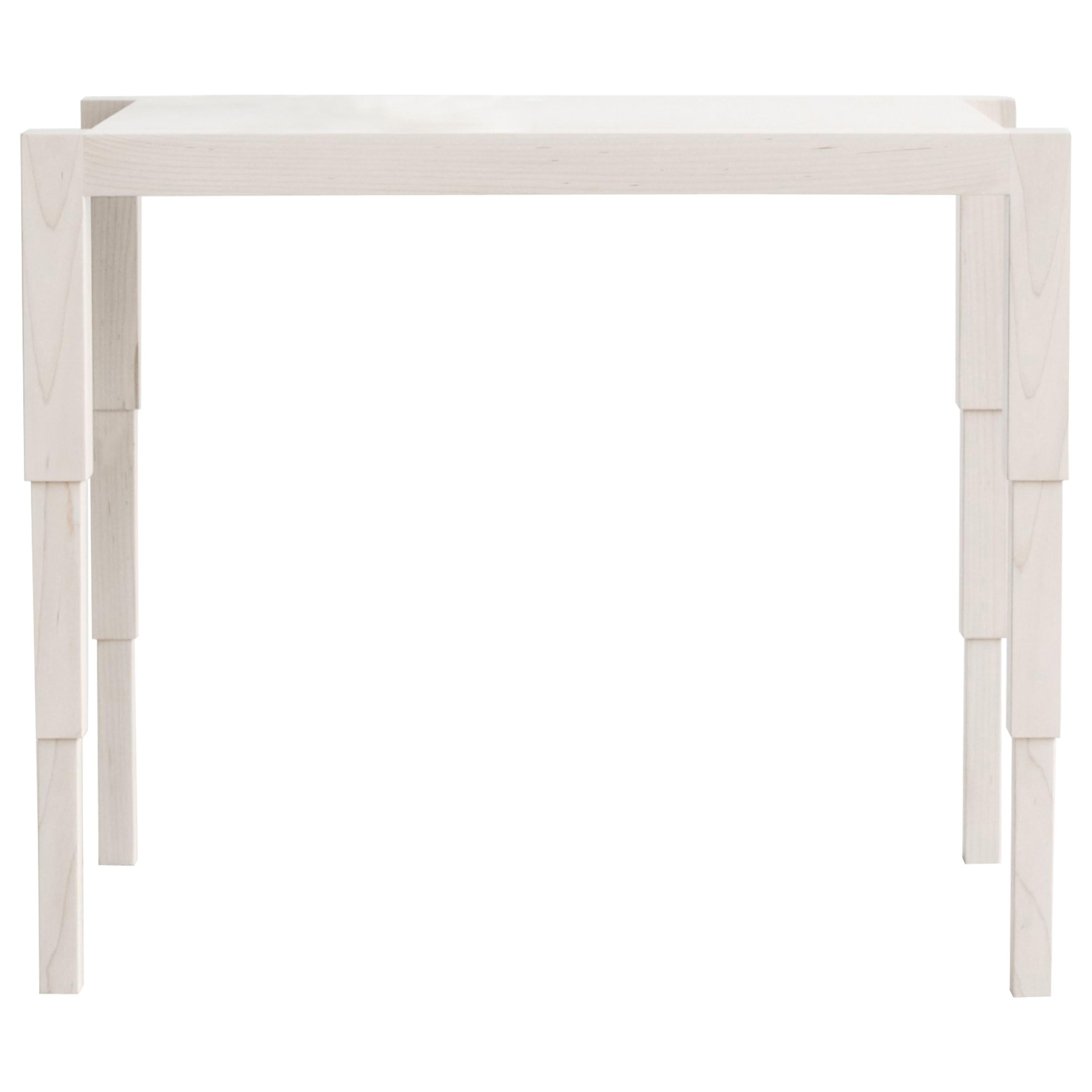Chicago Side Table in Whitewash Maple by May Furniture