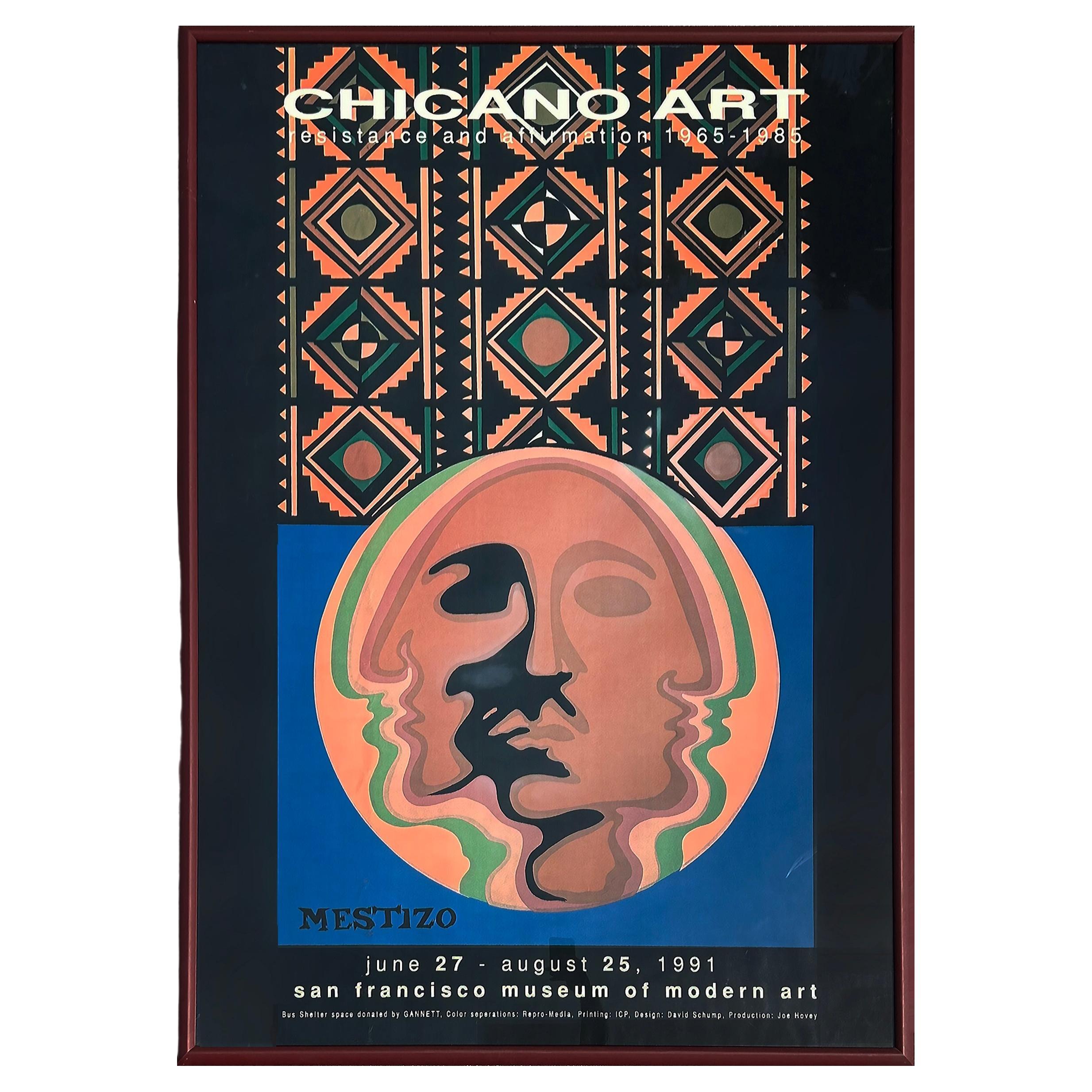 Chicano Art "Mestizo" 1991 Poster San Francisco Museum of Modern Art  For Sale