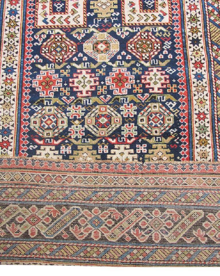 Hand-Knotted Antique Chichi Rug, Late 19th Century For Sale