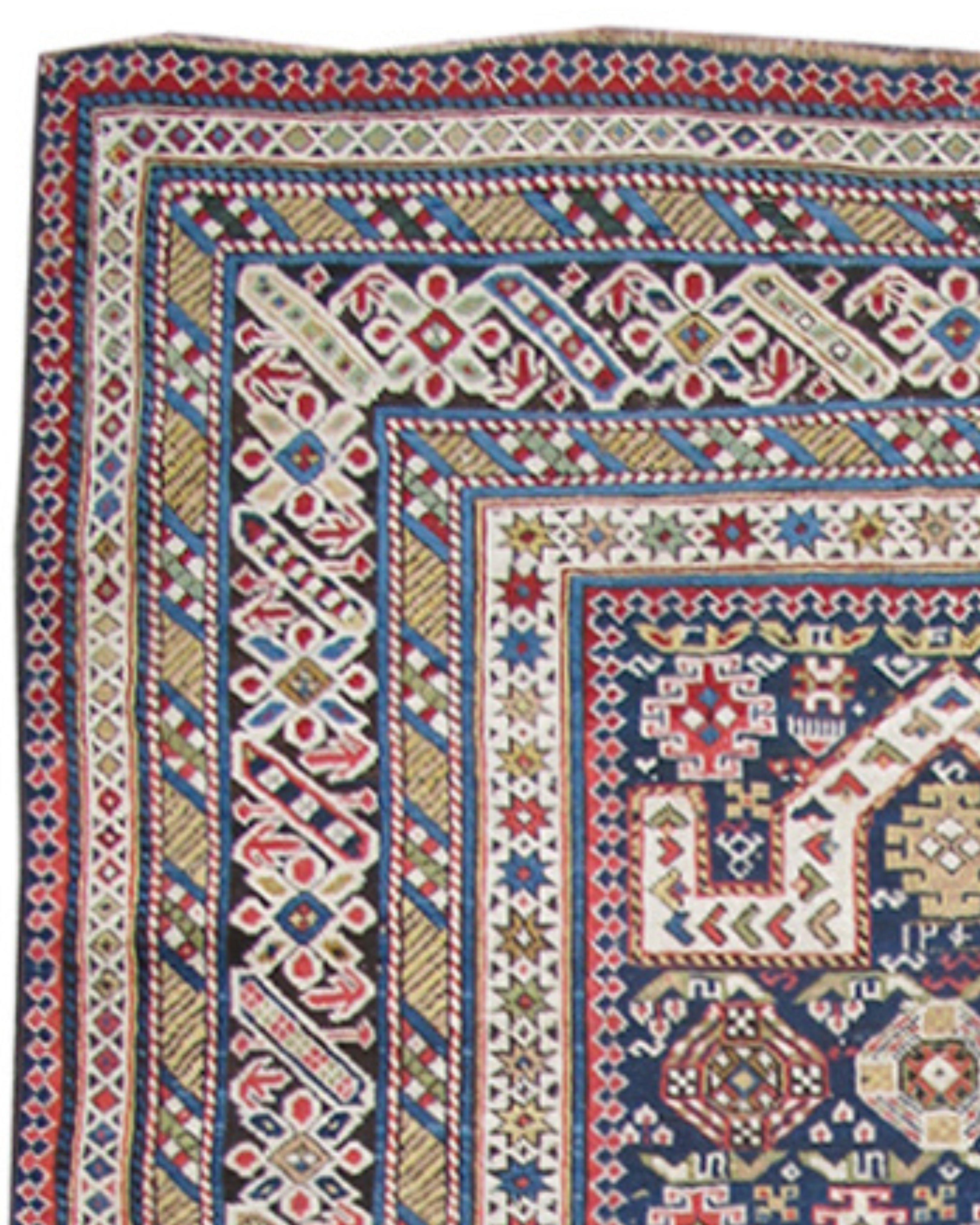 Wool Antique Chichi Rug, Late 19th Century For Sale