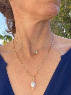 Ciondolo e/o Charm Pulcino 18Kt  perla Australiana a diamanti neri Made in Italy