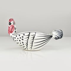 Chicken Shaped Snack Pottery Bowl Vide Poche Mid Century Modern Italian Vintage
