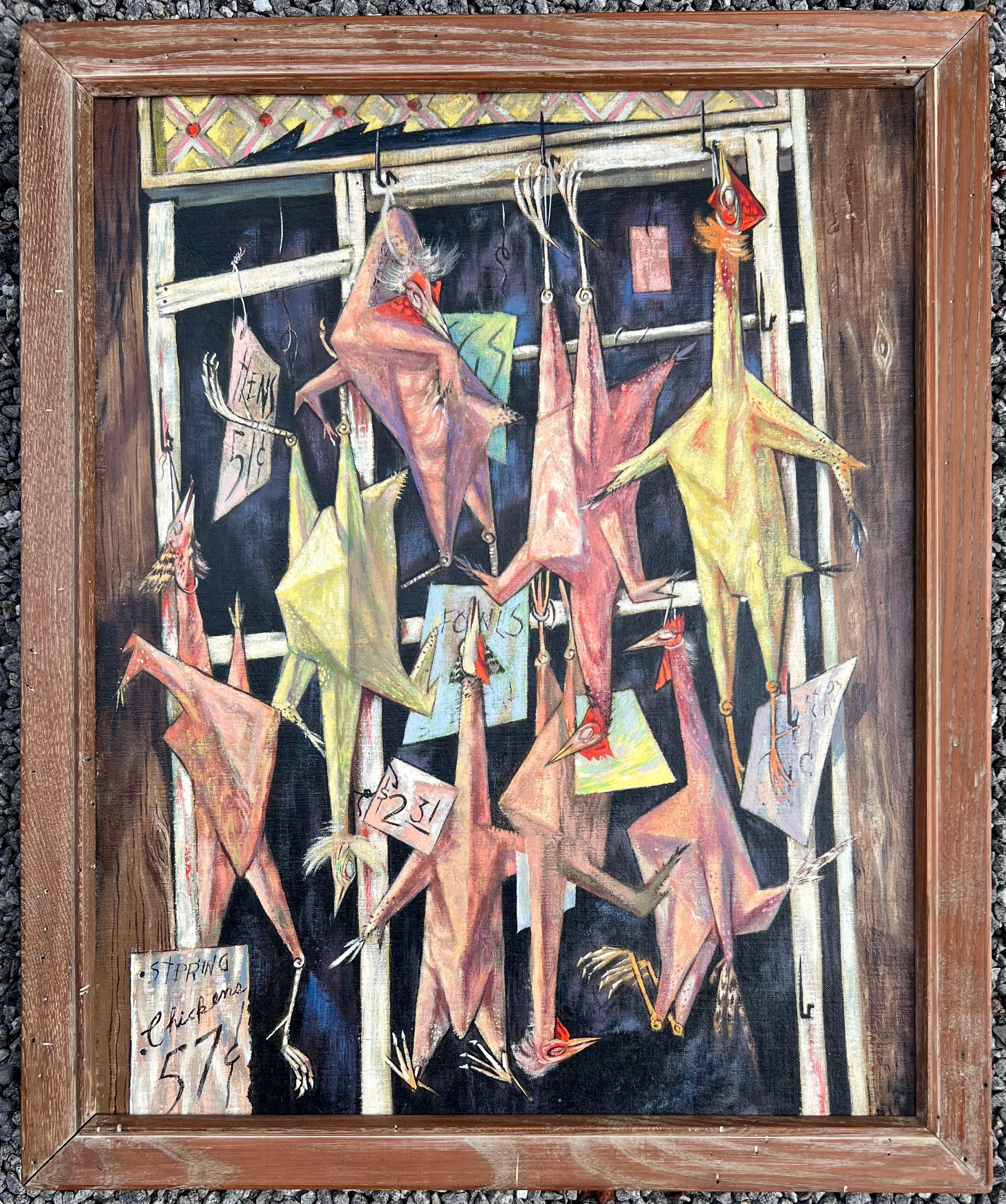 „Chickens“ von Clifford Jones im Zustand „Gut“ im Angebot in Wiscasset, ME