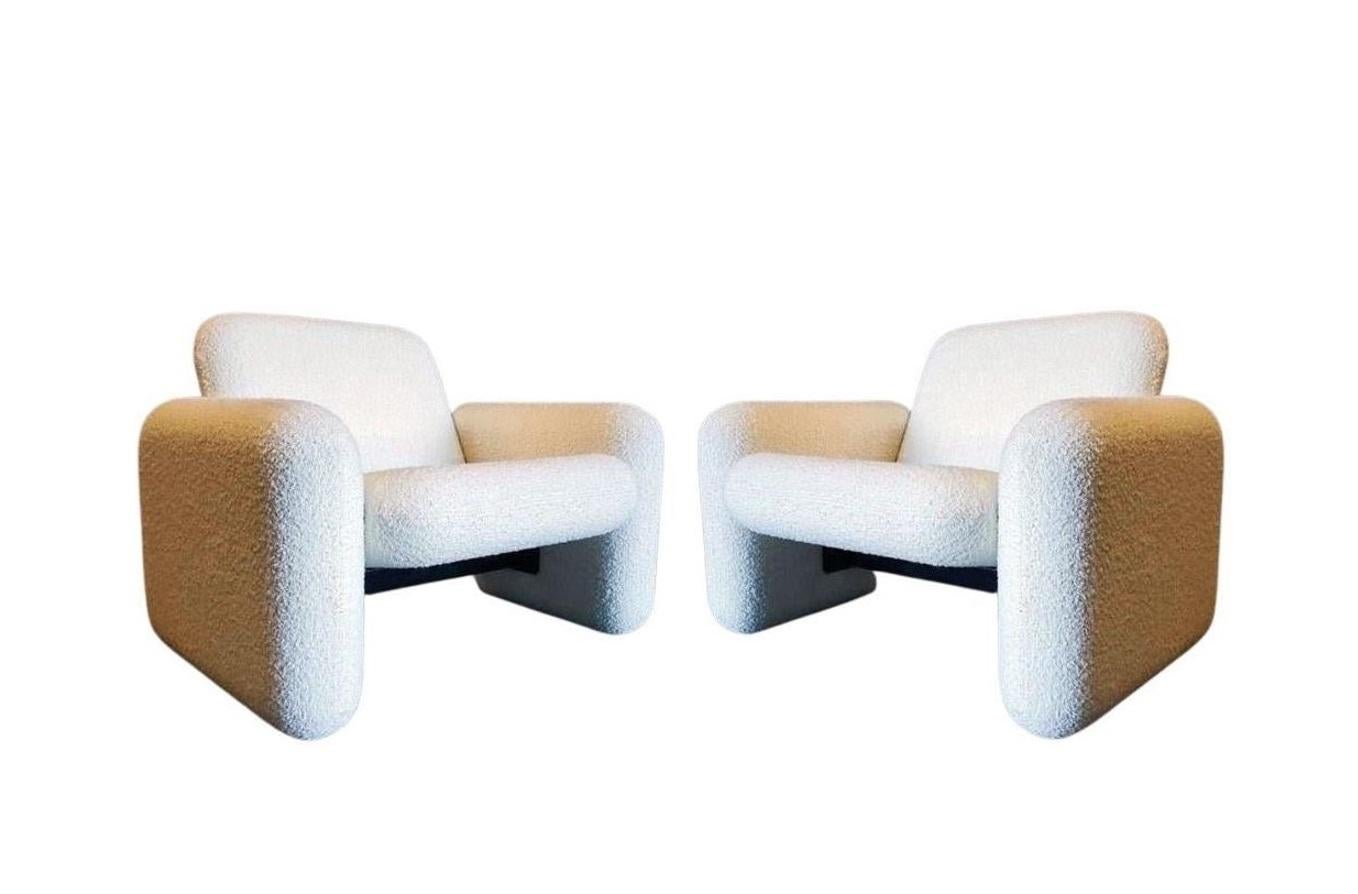 Mid-Century Modern Chiclet Club Chairs by Ray Wilkes for Herman Miller Vintage, c 1976