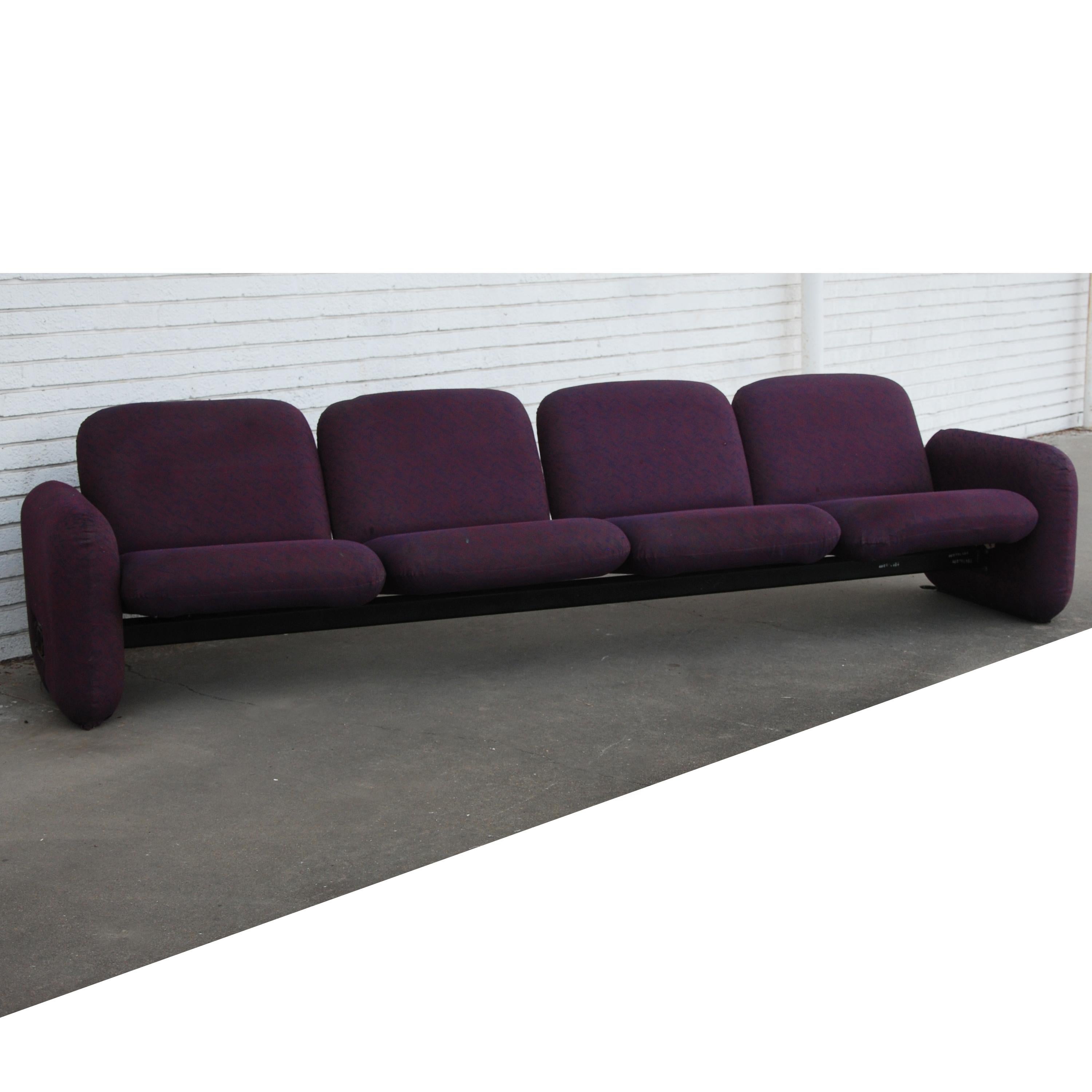 Chiclet Modular 4-Seat Sofa by Ray Wilkes In Good Condition For Sale In Pasadena, TX