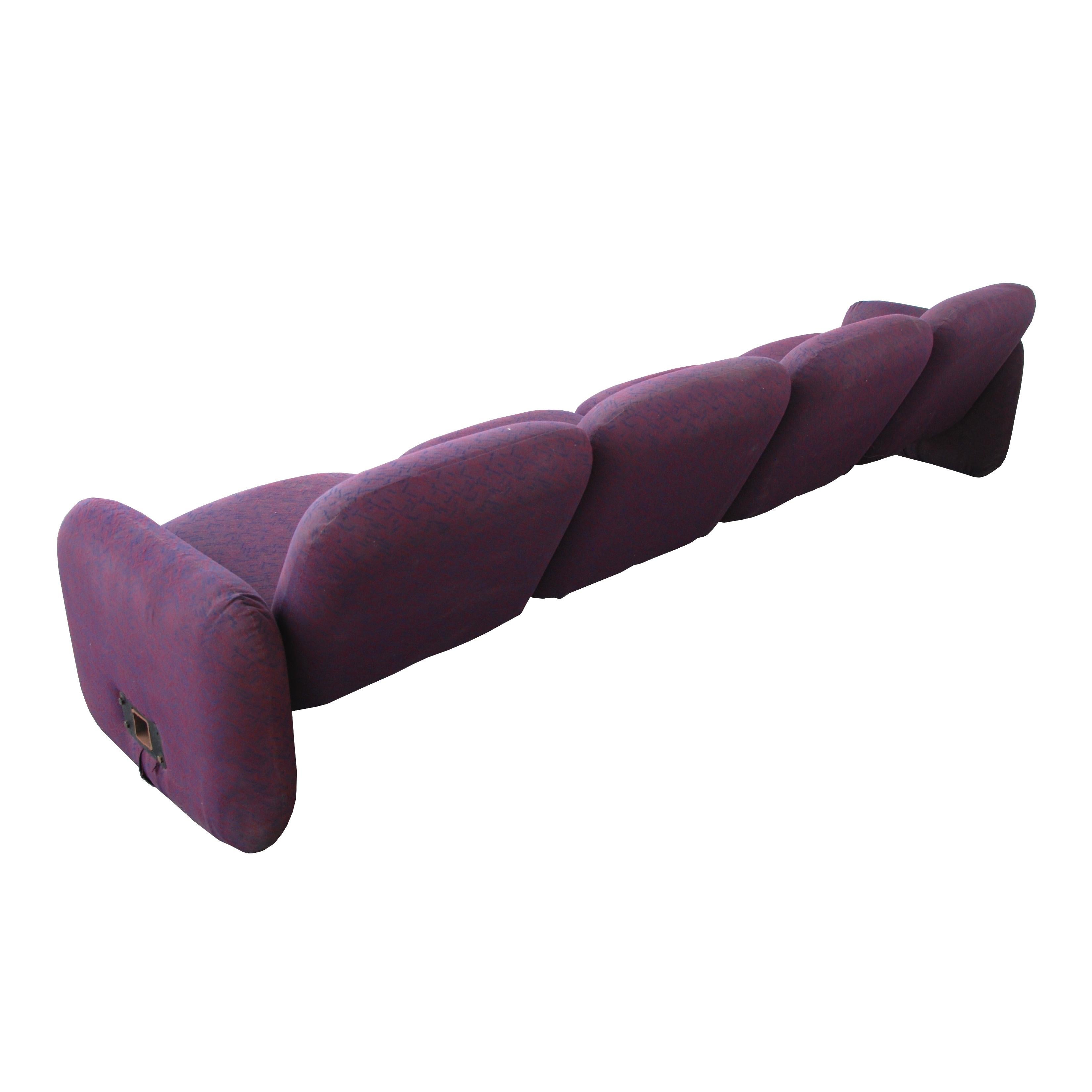 Mid-Century Modern Chiclet Modular 4-Seat Sofa by Ray Wilkes