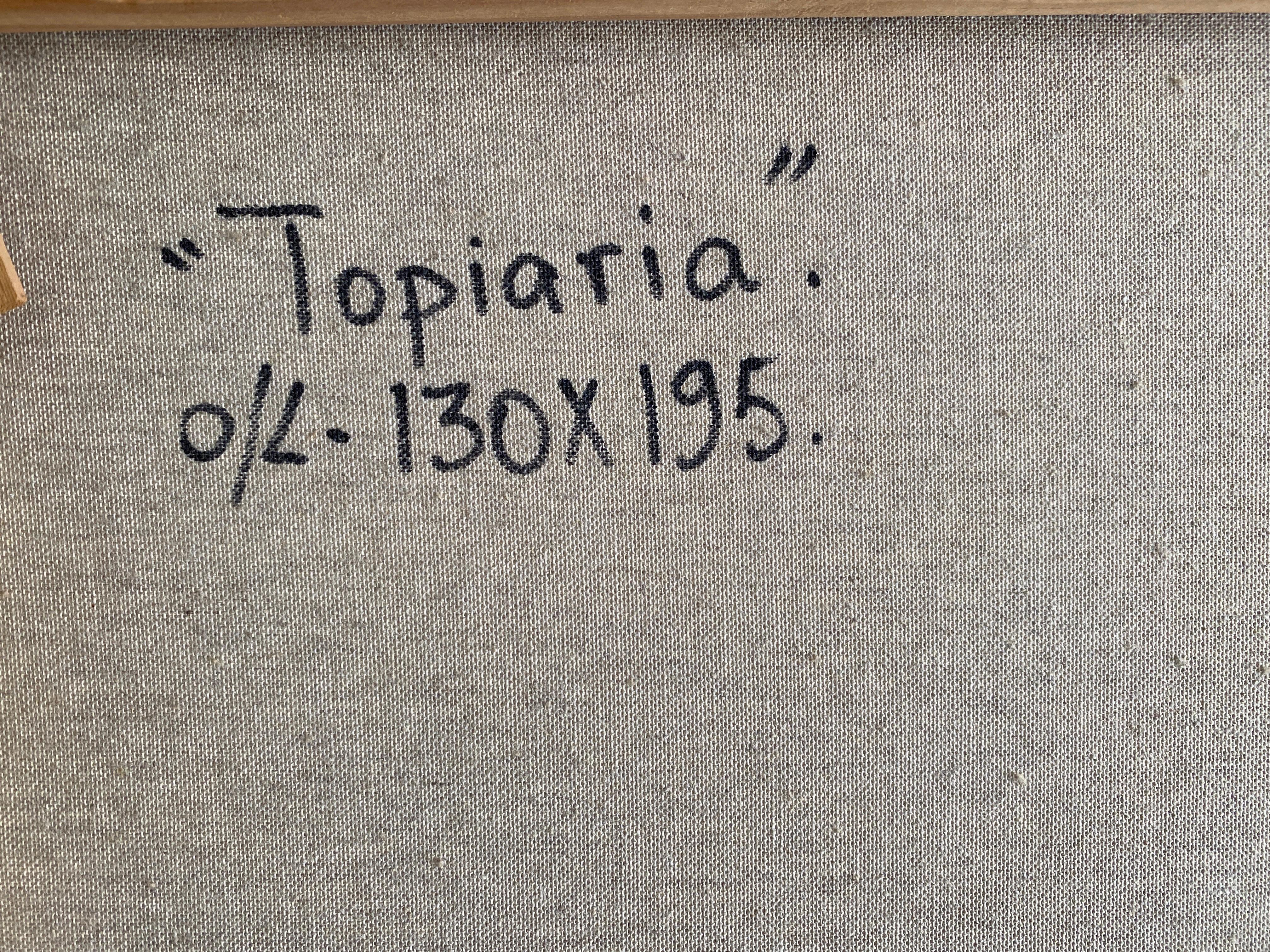 ¨Topiaria¨. Jardín colorido expresionista. Gran formato Óleo sobre lienzo en venta 10