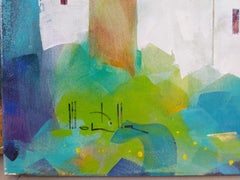 "La Alhambra se tiñe de azul" (The Alhambra Tinted in Blue), Signed, 97x146 cm