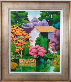 «Ruzafa». Óleo sobre lienzo, firmado, paisaje expresionista, 61 x 50 cm