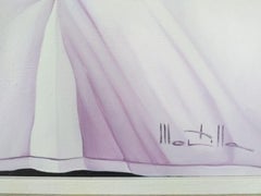 Signiert, „21st Century“, Stillleben mit Tulpen und roten Äpfeln, Ölgemälde, 50 x 61 cm.