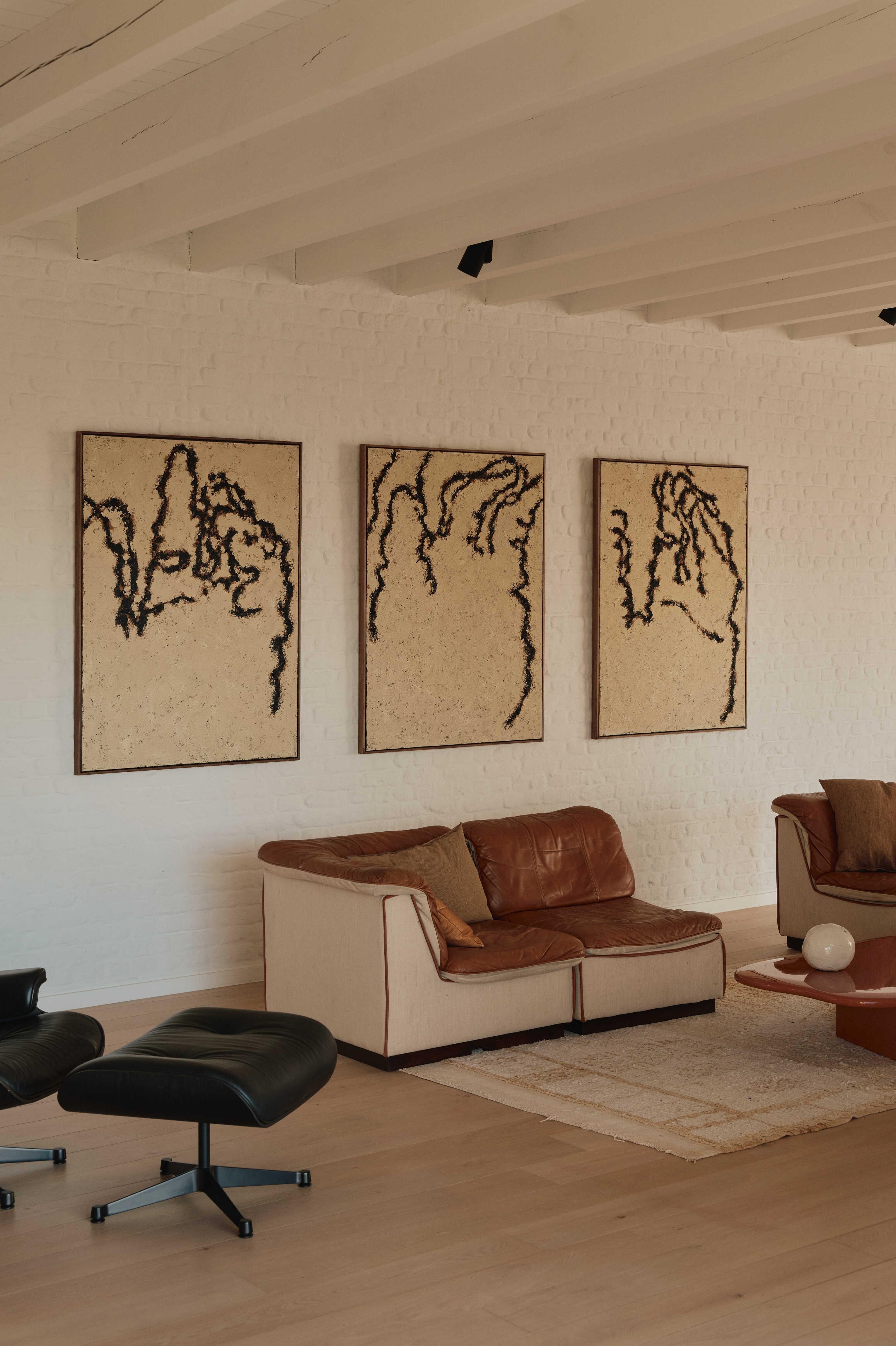 Abstrakte strukturierte Malerei Ego 171, Chidy Wayne - Farbe auf Leinwand im Angebot 6