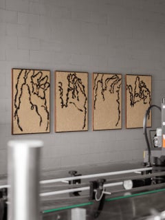 Abstrakte strukturierte Malerei Ego 172, Chidy Wayne - Farbe auf Leinwand