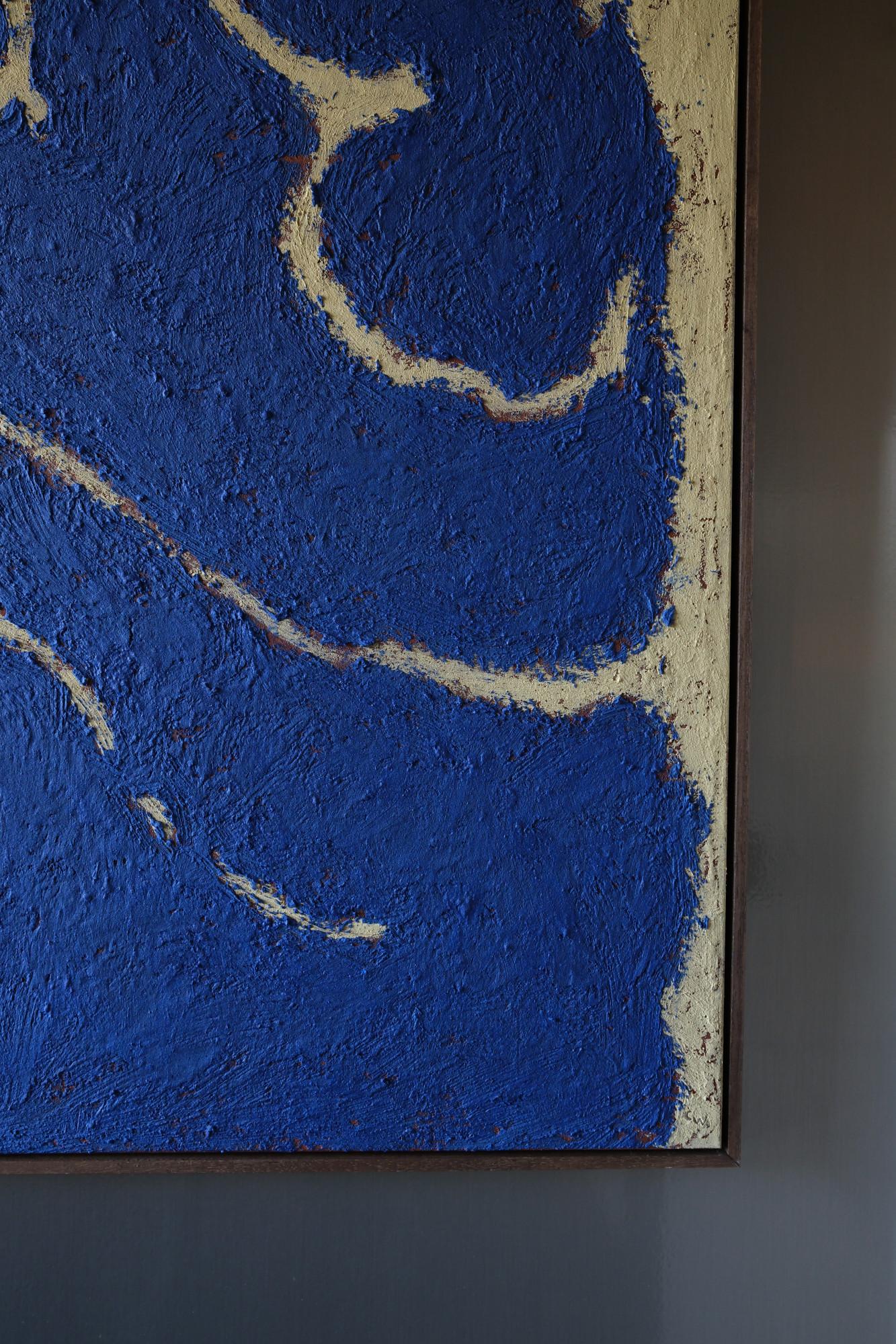 Blue-Toned Figurative Painting on Canvas, 2024 - 'Ego 121' For Sale 2
