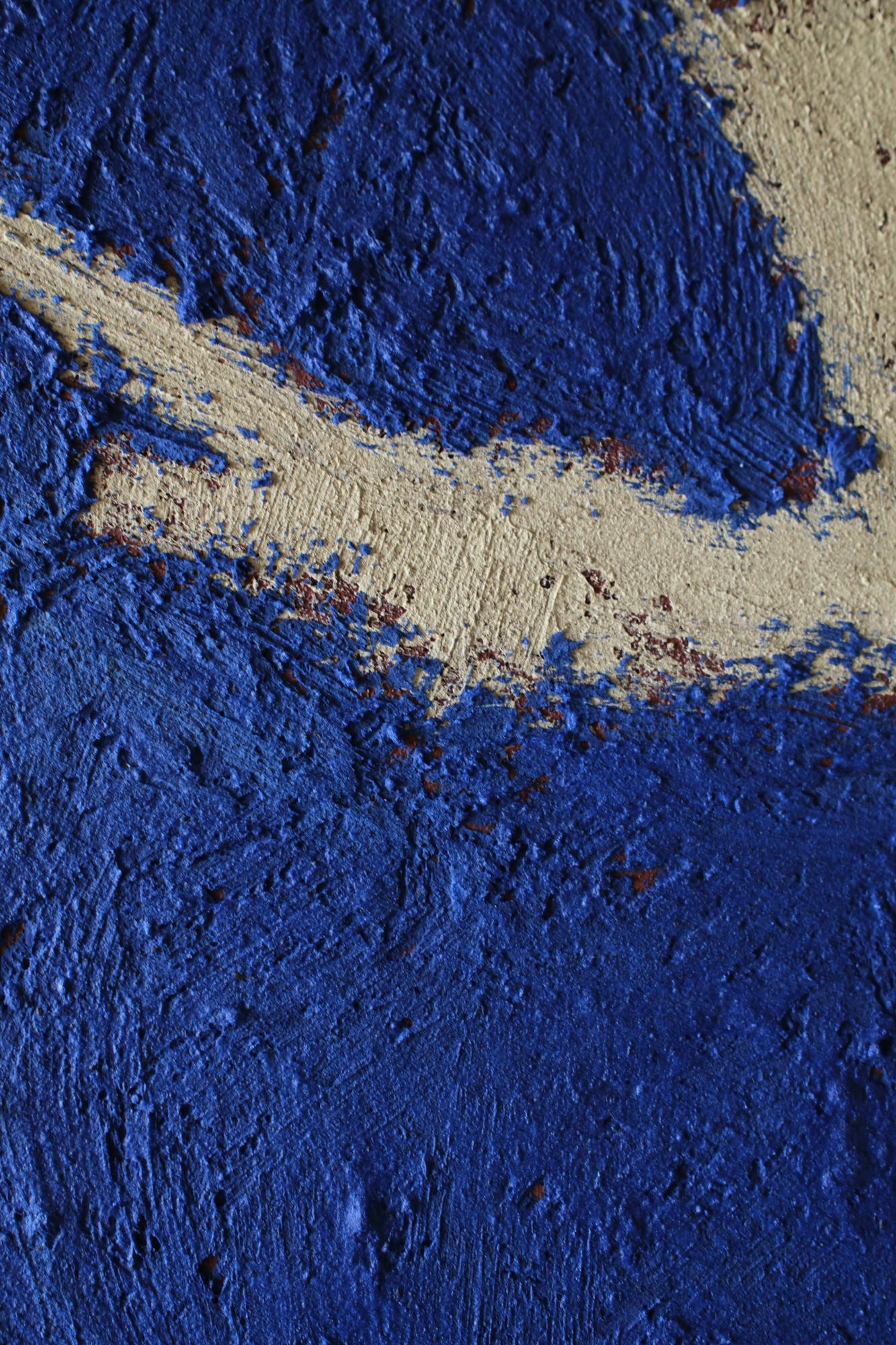 Blue-Toned Figurative Painting on Canvas, 2024 - 'Ego 121' For Sale 5