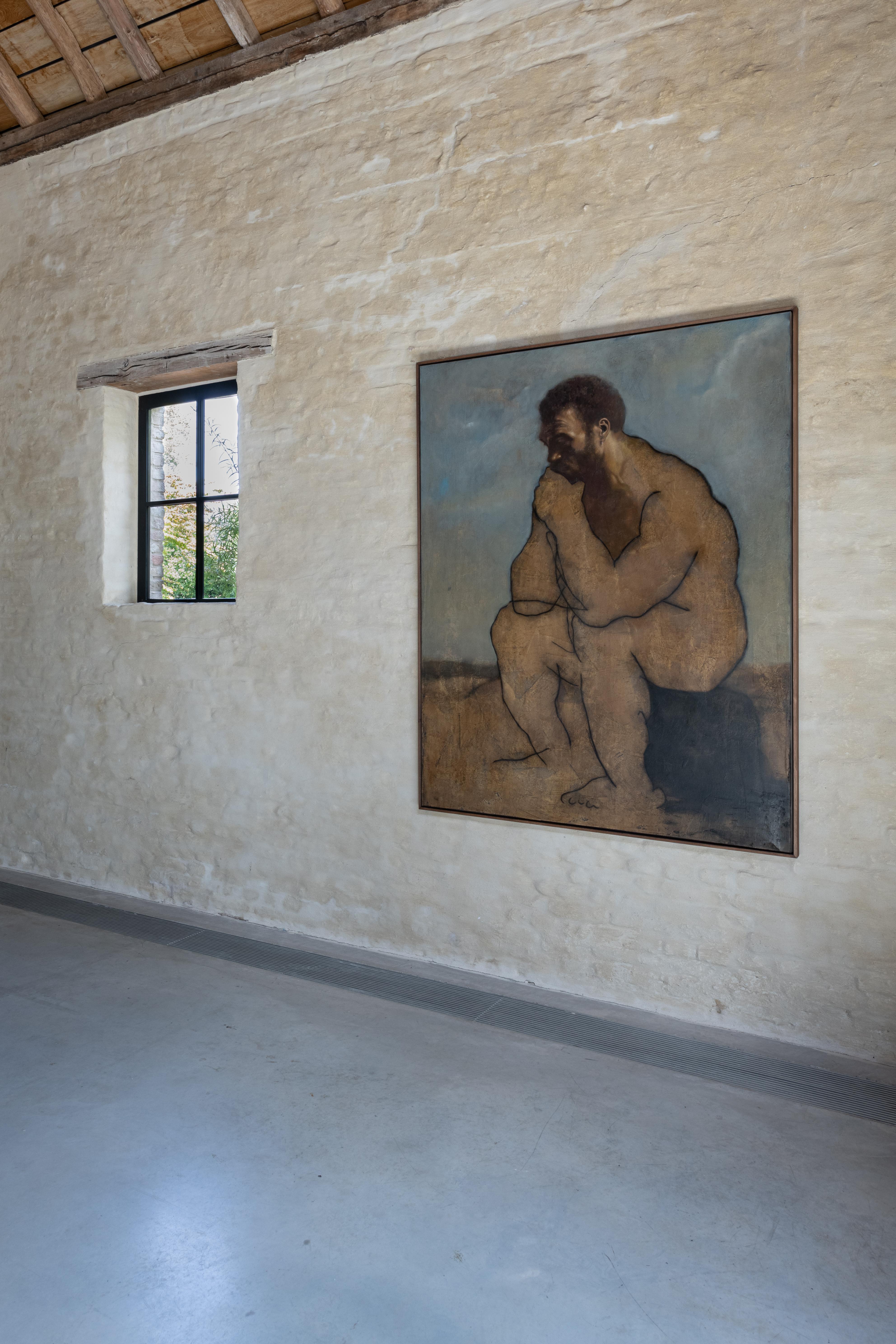 Chidy Wayne, Large-Scale Figurative Oil on Canvas, Contemporary African-European For Sale 1