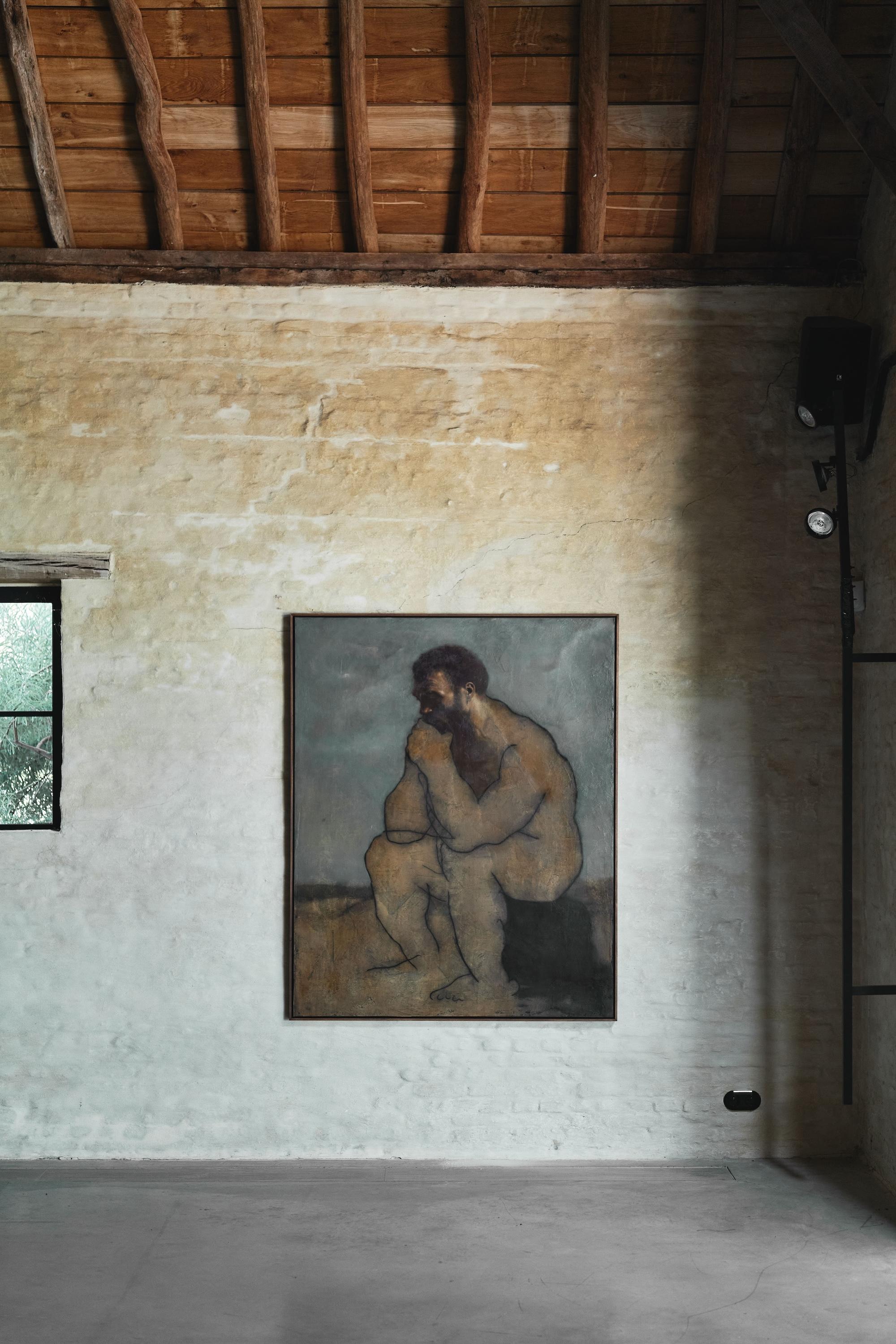 Chidy Wayne, Large-Scale Figurative Oil on Canvas, Contemporary African-European For Sale 2