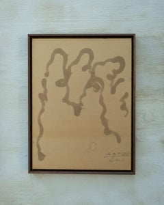 Coffee on Paper, Framed Drawing of a Hand, 2025 - 'Ego 117'