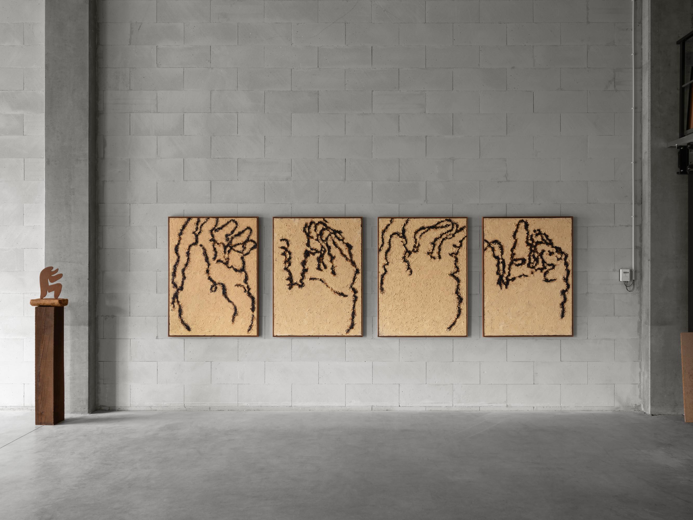 Abstract Textured Painting Ego 170, Chidy Wayne - Paint on Canvas For Sale 2