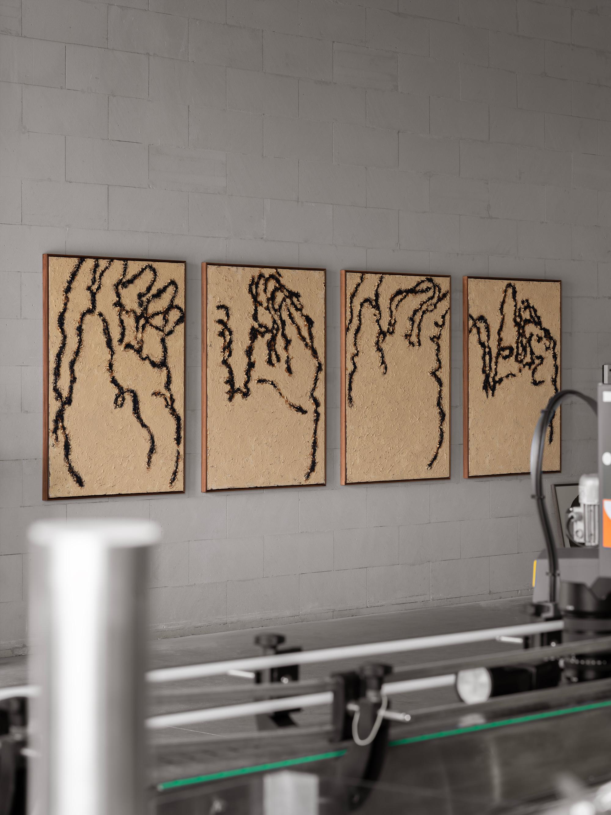 Abstract Textured Painting Ego 170, Chidy Wayne - Paint on Canvas For Sale 6