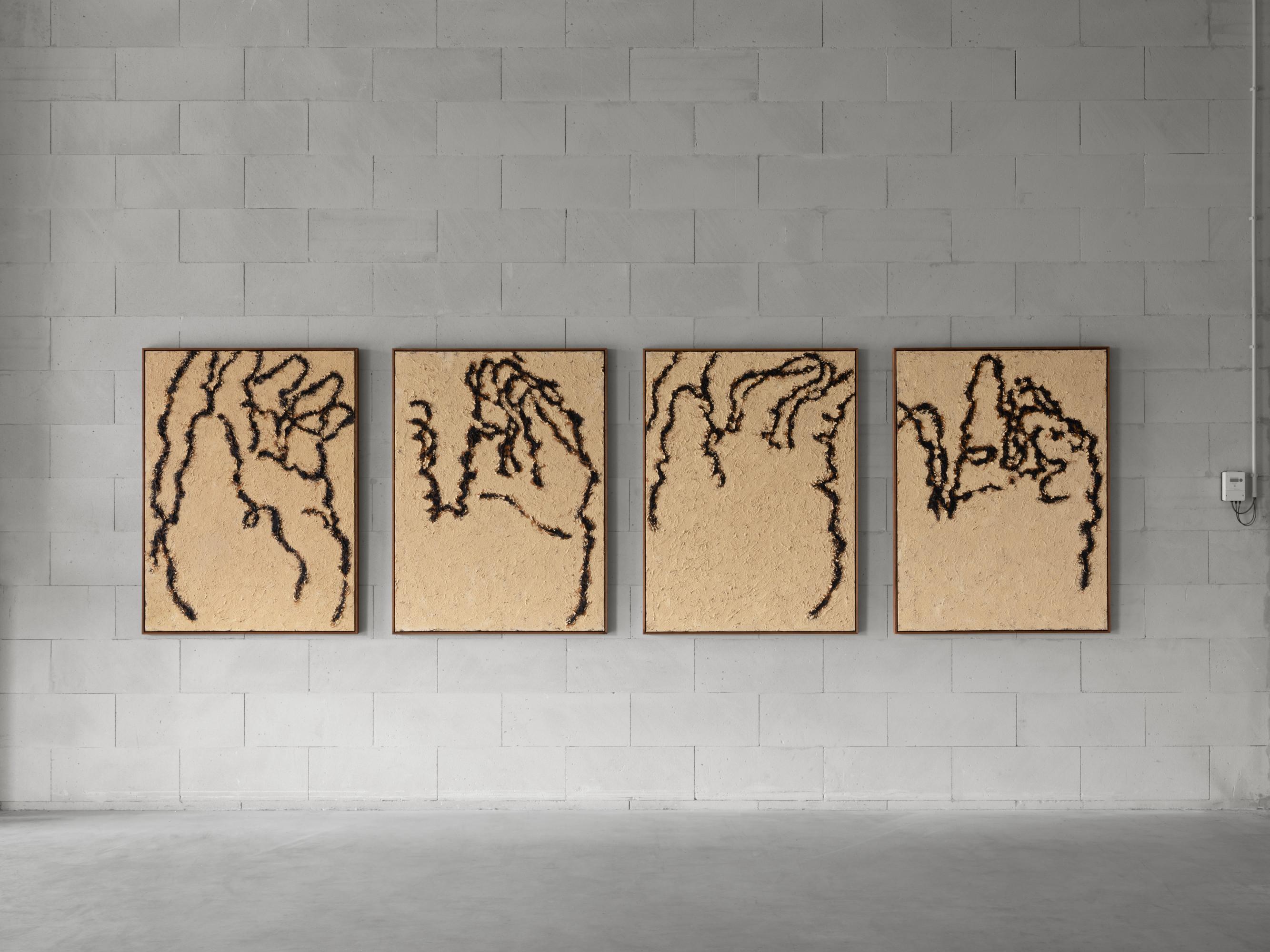 Abstract Textured Painting Ego 170, Chidy Wayne - Paint on Canvas For Sale 7